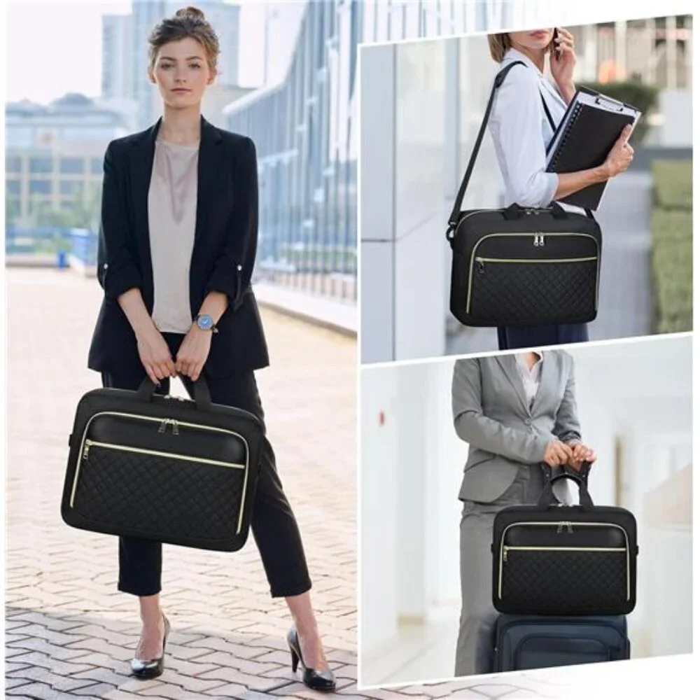 Womens Mens Laptop Bag 17 Inch Waterproof Laptop Briefcase Shoulder Bag Work